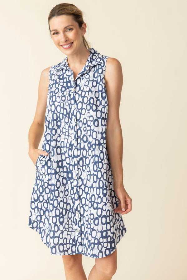 Linen Circle Sleeveless Dress