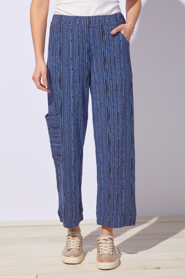 Striped Cotton Pocket Pant