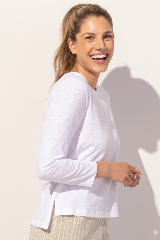 Cotton Slub Boxy Tee Shirt